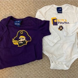 BACK TO SCHOOL ECU Pirates onesies 24mos